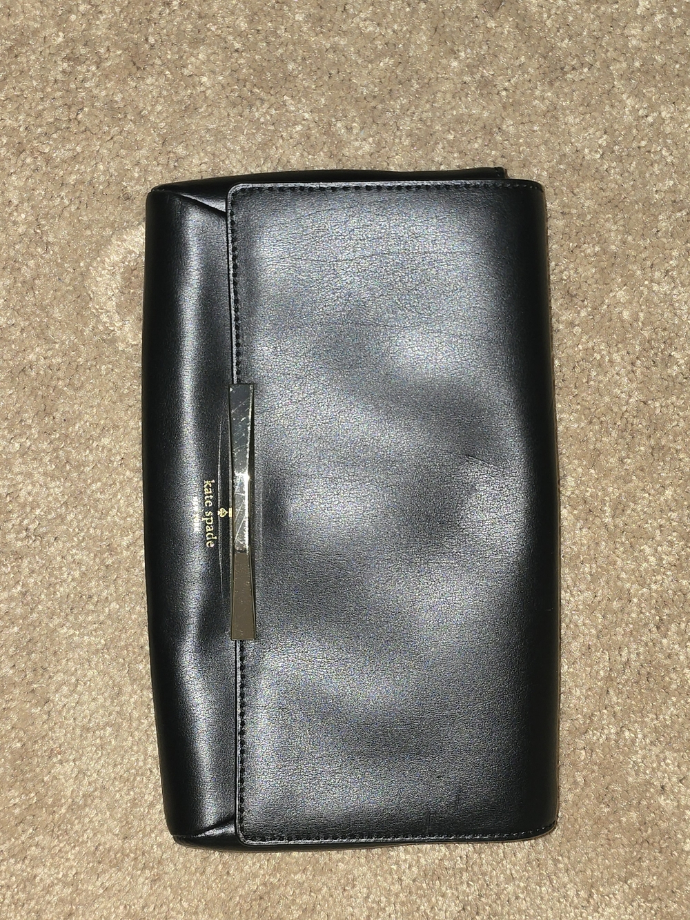 kate spade Black Leather Clutch Wallet